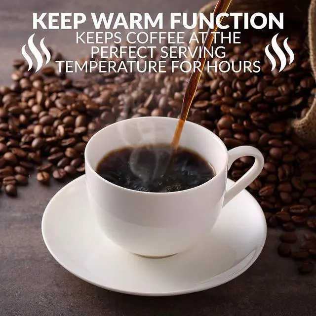 Alt view image 7 of 7 - Homecraft HCPC10SS 10-Cup Stainless Steel Coffee Maker Percolator, Easy-Pour Spout, LED Indicator Light, Keep Warm Function