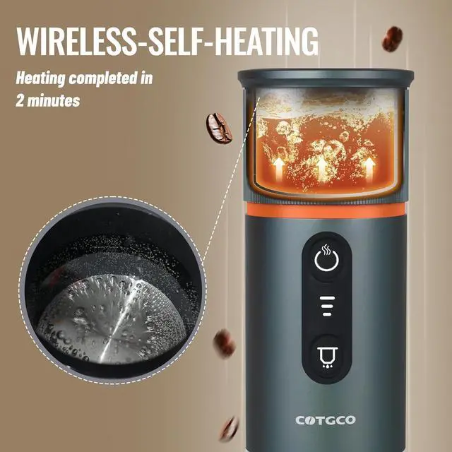 Alt view image 2 of 7 - Portable Espresso Coffee Maker: 12V Mini Electric Travel Expresso Machine - Automatic Compatible with NS Capsule Machines - for Car Hiking Camping