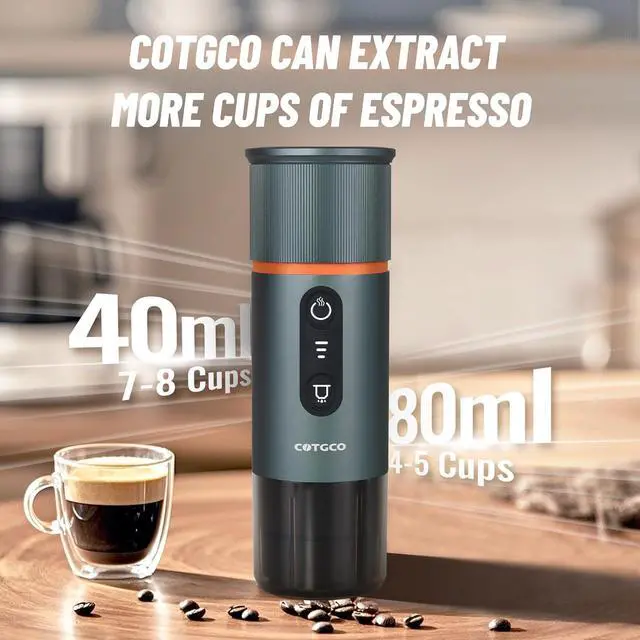 Alt view image 4 of 7 - Portable Espresso Coffee Maker: 12V Mini Electric Travel Expresso Machine - Automatic Compatible with NS Capsule Machines - for Car Hiking Camping