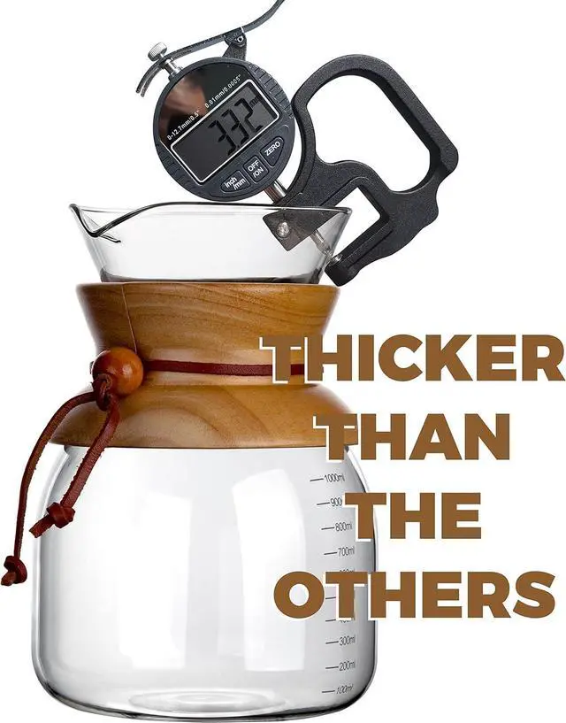 Alt view image 4 of 6 - AGOGO Pour Over Coffeemaker Dripper with 304 Stainless Steel Filters Carafe High Capacity 10 Cup