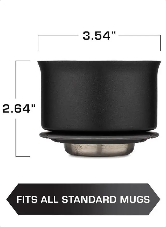 Alt view image 4 of 7 - COLETTI Aspen Stainless Steel Pour Over Coffee Maker, 12 oz, Black, Dishwasher Safe, Portable Coffee