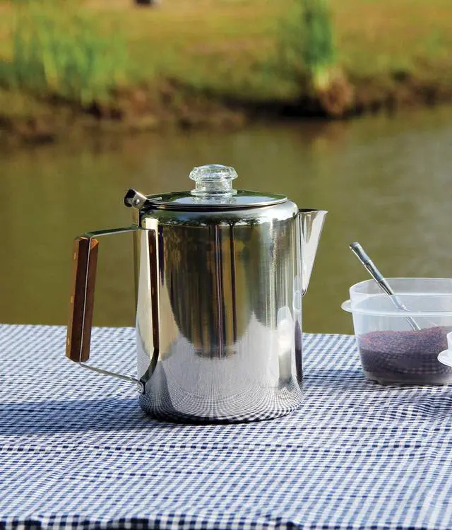 Alt view image 3 of 4 - Texsport 9 Cup Stainless Steel Percolator Coffee Maker for Outdoor Camping