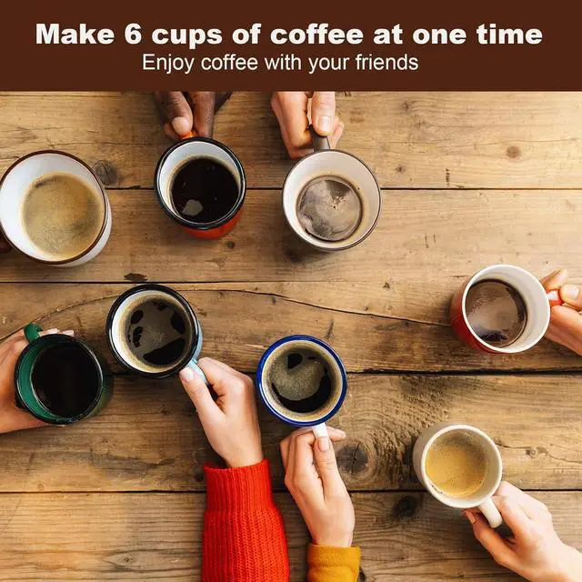 Alt view image 5 of 6 - Cafeteras Electricas Modernas Moka Pot, Italian Coffee Espresso Machine, 6 Cup Cuban Coffee Maker with Detachable Base & Overheat Protection, Greca Electrica De Cafe Gift for Travel