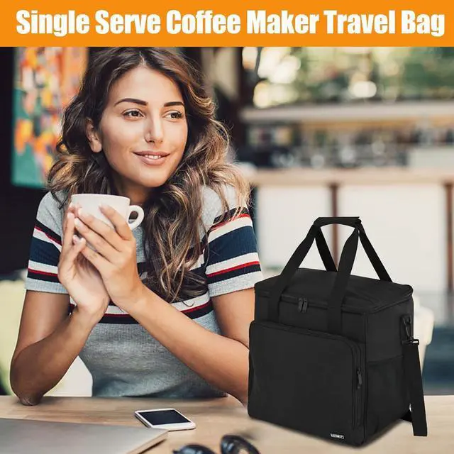Alt view image 5 of 5 - Travel Coffee Maker Carrying Bag Compatible with Keurig K-Classic/K-Elite/K-Supreme/K-Compact,Single Serve Coffee Maker Portable Storage Bag with Shoulder Strap(Patented Design)