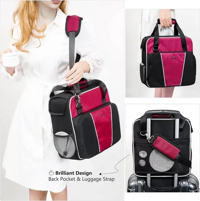 Alt view image 5 of 7 - BAGSPRITE Coffee Maker Travel Bag Compatible with Keurig K-Mini or K-Mini Plus, Single Serve Coffee Brewer Carrying Case with Multiple Pockets for K-Cup Pods, Storage Bag With Shoulder Strap