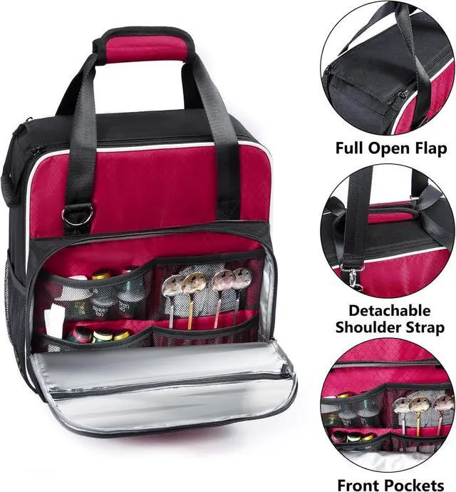 Alt view image 3 of 7 - BAGSPRITE Coffee Maker Travel Bag Compatible with Keurig K-Express Coffee Maker, K-Iced Single Serve Coffee Brewer Carrying Case with Multiple Pockets for K-Cup Pods, Storage Bag With Shoulder Strap