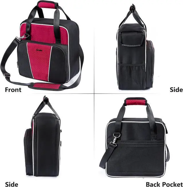 Alt view image 4 of 7 - BAGSPRITE Coffee Maker Travel Bag Compatible with Keurig K-Express Coffee Maker, K-Iced Single Serve Coffee Brewer Carrying Case with Multiple Pockets for K-Cup Pods, Storage Bag With Shoulder Strap