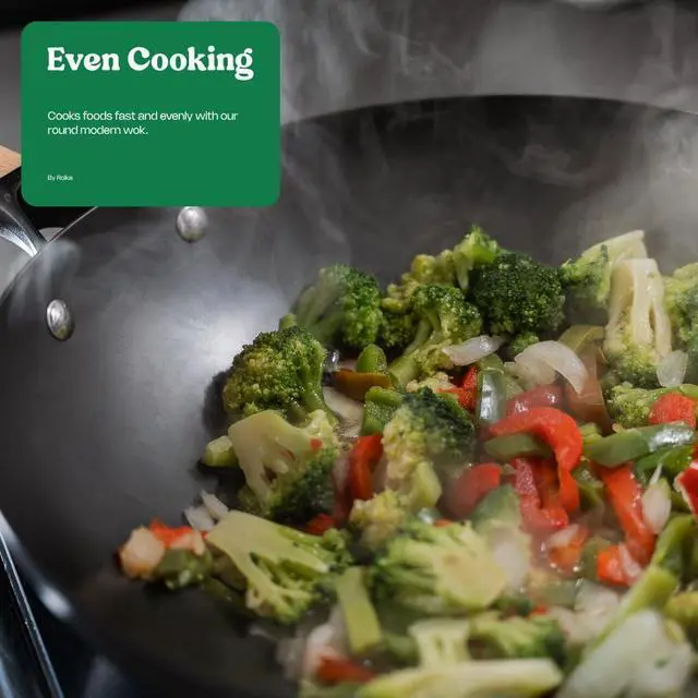Alt view image 6 of 7 - ANGORA BRANDS Wok Pan for Kitchen - Versatile Cookware - Good for Stir Fry - Nonstick Frying Pan - by Rolka