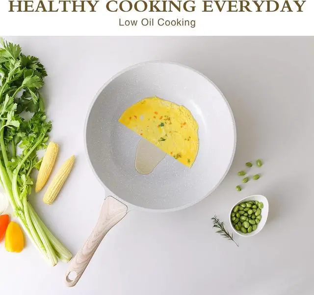 Alt view image 7 of 7 - Ceramic Wok Pan, 12 Inch Nonstick Wok with Lid, Healthy Non Toxic Woks & Stir-fry Pans for Cooking, Induction Cookware, PFOA & PFAS Free