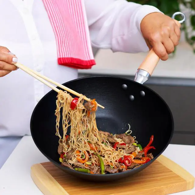 Alt view image 5 of 7 - Joyce Chen 23-0003, Lightweight Cast Iron Stir Fry, 11.5-Inch