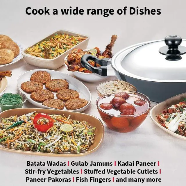 Alt view image 5 of 7 - Hawkins Futura Nonstick Kadhai 2.5 L, 26 cm, 3.25 mm with SS lid (Black)