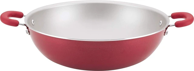 Main image of Rachael Ray Create Delicious Nonstick Wok/Stir Fry Pan/Wok Pan - 14.25 Inch, Red Shimmer