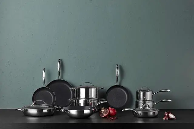 Alt view image 2 of 4 - Scanpan HaptIQ 12.5in Nonstick Induction Suitable Wok, Mirror Polished Stainless Exterior
