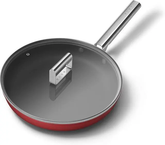 Alt view image 2 of 6 - Smeg Cookware 12-Inch Red Frypan