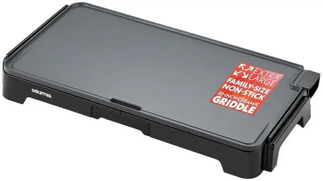Main image of Gourmia 22-Inch XL Electric Griddle Pan - Nonstick Extra Large Ceramic Surface for Breakfast, Pancakes - Non-Toxic Flat Top Cooker - Countertop Kitchen Appliances for Tabletop Indoor Cooking
