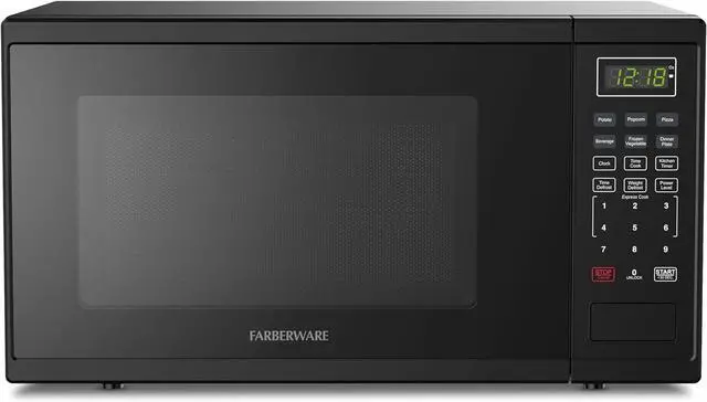 Main image of Farberware 1.1 Cu. Ft. 1000-Watt Microwave Oven Digital Control, 10 Power Levels, One-Touch Cooking, Defrost, Child Safety Lock, Black