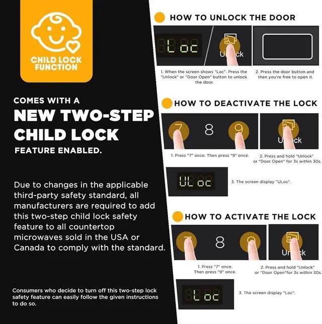 Alt view image 6 of 7 - BLACK+DECKER Countertop Microwave Oven 0.9 Cu Ft, 6 Auto Menus, Child Lock, Memory Function, 10 Power Levels, Easy One-Touch Start, Digital Panel, 900W