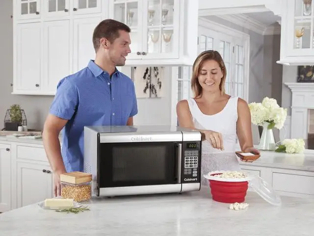 Alt view image 2 of 4 - Cuisinart CMW-100 1-Cubic-Foot Stainless Steel Microwave Oven, Brushed Chrome