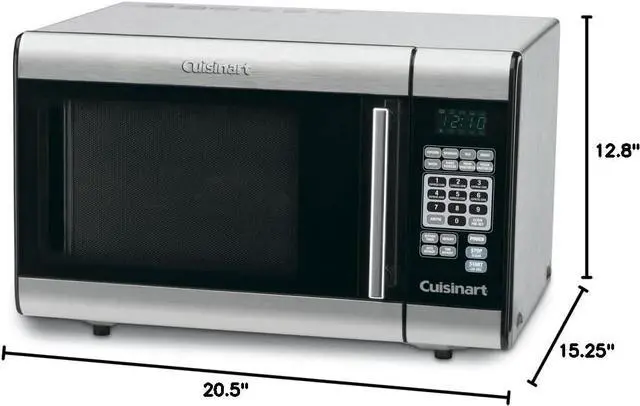 Alt view image 4 of 4 - Cuisinart CMW-100 1-Cubic-Foot Stainless Steel Microwave Oven, Brushed Chrome