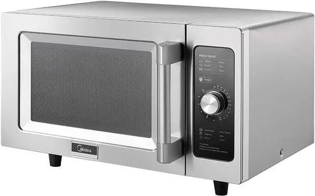 Alt view image 7 of 7 - Midea Equipment 1025F0A Countertop Commercial Microwave Oven with Dial, 1000W, Stainless Steel.9 CuFt