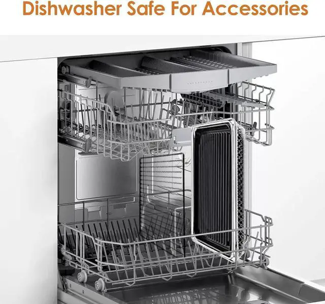 Alt view image 7 of 7 - Nuwave Bravo XL Air Fryer Toaster Smart Oven, 12-in-1 Countertop Grill/Griddle Combo, 30-Qt XL Capacity, 50F-500F adjustable in precise 5F increments, Integrated Smart Thermometer, Linear T Technology