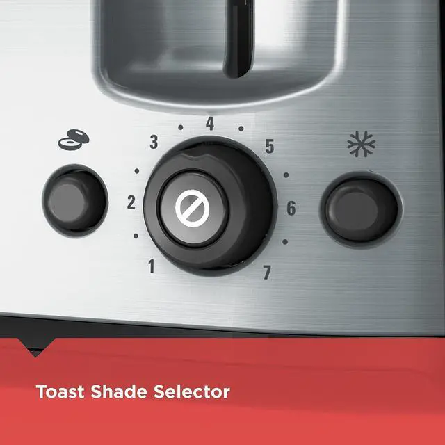 Alt view image 2 of 7 - BLACK+DECKER 4-Slice Toaster, Extra Wide Slots, 7 Shade Settings, 1400 Watts, Frozen and Bagel Buttons, Toast Shade Selector, Extra Lift