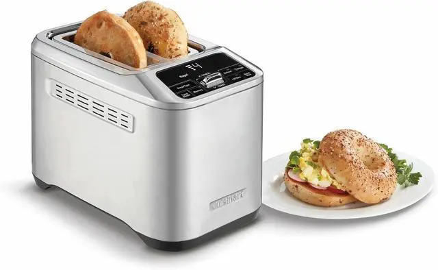 Alt view image 3 of 5 - Cuisinart CPT-520 2-Slice Motorized Toaster, Stainless Steel/Black