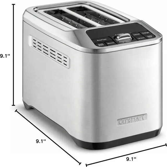 Alt view image 5 of 5 - Cuisinart CPT-520 2-Slice Motorized Toaster, Stainless Steel/Black