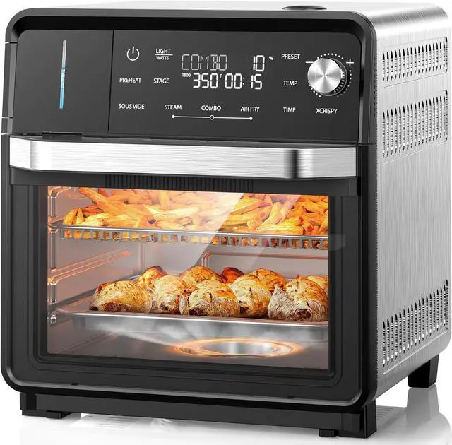 Main image of Nuwave Combi Steam Oven, 16Qt All-in-One Stainless Steel Multi-Cooker: Air Fry, Toast, Steam, Sous Vide & More, Precise 50-450°F, Adjustable Moisture, 120 Presets, Programmable Memories, Easy to Clean