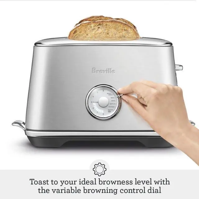 Alt view image 3 of 6 - Breville BTA735BSS Toast Select Luxe Kitchen Toaster, 2 Slice, Brushed Stainless Steel