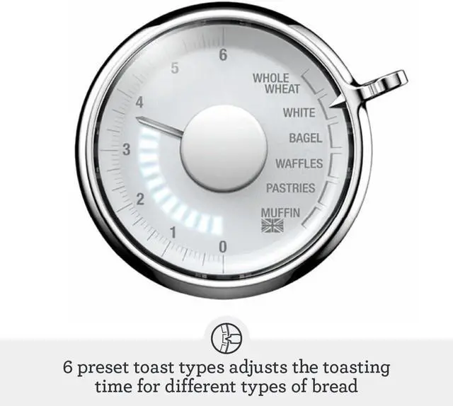 Alt view image 4 of 6 - Breville BTA735BSS Toast Select Luxe Kitchen Toaster, 2 Slice, Brushed Stainless Steel
