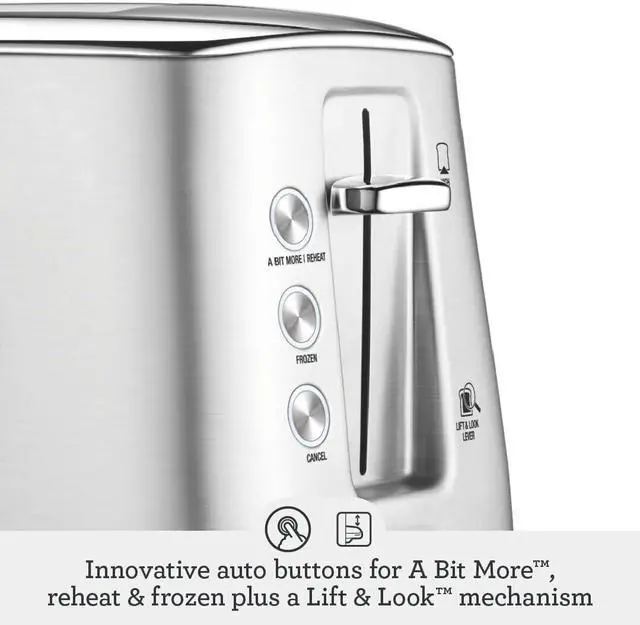 Alt view image 5 of 6 - Breville BTA735BSS Toast Select Luxe Kitchen Toaster, 2 Slice, Brushed Stainless Steel