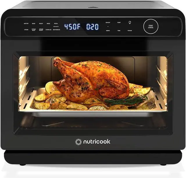 Main image of Steami 11-in-1 Convection Air Fryer, 25QT Countertop Oven for Baking, Roast, Steam, Dehydrate, Pizza - Convection Oven with Accessories for Healthy Cooking Stainless Steel