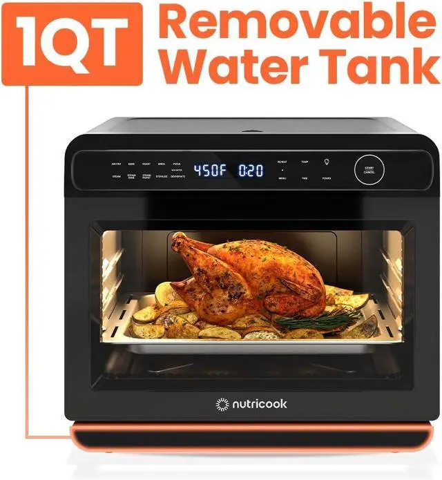 Alt view image 6 of 7 - Steami 11-in-1 Convection Air Fryer, 25QT Countertop Oven for Baking, Roast, Steam, Dehydrate, Pizza - Convection Oven with Accessories for Healthy Cooking Stainless Steel