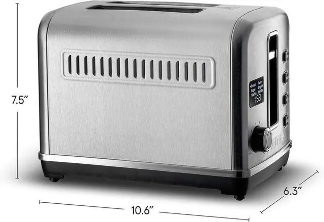Alt view image 6 of 6 - Gourmia GDT2650 Digital Multi-Function Stainless Steel Toaster