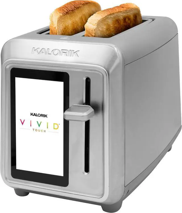 Main image of Kalorik Toaster VIVID TOUCH Series 2-Slice with Large High-Resolution Touchscreen and Customizable Cooking Presets by Bread Type, Features Wide Slots and High Lift Lever, 1000-Watts, Stainless Steel