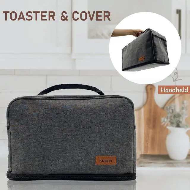 Alt view image 7 of 7 - 2 Slice Toaster with Cover,KETIAN Retro Stainless Steel Toasters,1.5'' Extra Wide Slot,Cancel Bagel Defrost Reheat Functions, 6 Toast Browning Settings, Removable Crumb Tray,Black