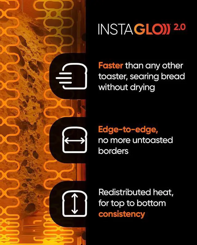 Alt view image 4 of 7 - Revolution R180 Connect Plus Smart Toaster Bundle with Toastie Press & Warming Rack  Touchscreen, 2-Slice Wide Slot, InstaGLO 2.0 Tech, Digital Picture Frame Toast Bread, Bagels, Waffles, Tortillas