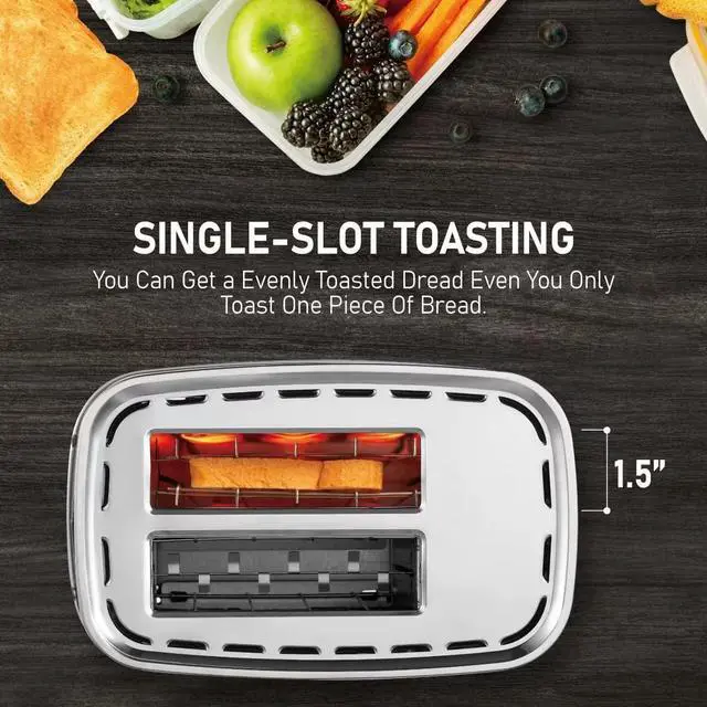 Alt view image 6 of 7 - Smart Toaster Touchscreen, KETIAN Automatic Electric Digital Toaster 2 Slice, 7 Browning Settings, Preset Modes for 7 Types of Bread, 1400W
