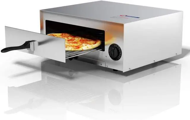 Main image of Happygrill Electric Pizza Oven Stainless Steel Pizza Baker Kitchen Pizza Toaster Pizza Maker with Handle & Removable Tray