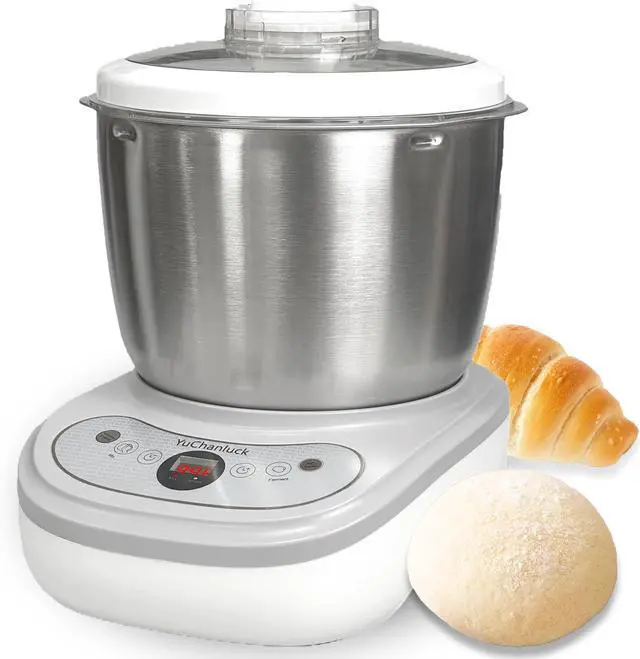 Main image of Dough Mixer 7L Large Capacity Electric Dough Maker with Ferment Function for Baking Bread Dough&Pizza Dough - Dough whisk 304 Stainless Steel Blender Add water/seasoning with Top Small Window