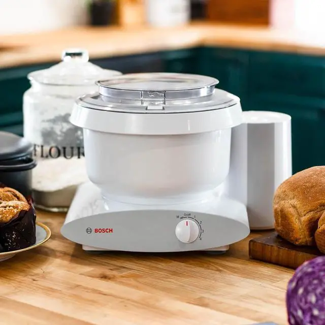Alt view image 3 of 7 - Bosch Universal Plus Stand Mixer 500 Watt, 6.5 Quarts with Wire Whips, Dough Hook & NutriMill Dough Hook Extender Bundle