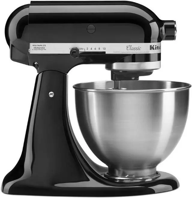 Main image of KitchenAid Classic Series 4.5 Quart Tilt-Head Stand Mixer K45SS, Onyx Black