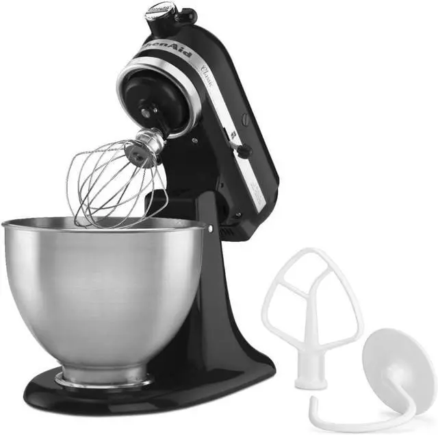 Alt view image 2 of 6 - KitchenAid Classic Series 4.5 Quart Tilt-Head Stand Mixer K45SS, Onyx Black