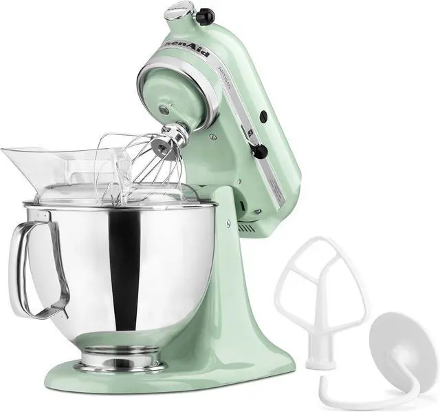 Alt view image 2 of 5 - KitchenAid Artisan Series 5 Quart Tilt Head Stand Mixer with Pouring Shield KSM150PS, Pistachio