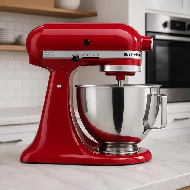 Alt view image 2 of 6 - Kitchen Aid Tilt-Head Stand Mixer 4.5 Quart KSM85PBER, Empire Red