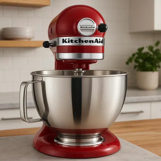 Alt view image 3 of 6 - Kitchen Aid Tilt-Head Stand Mixer 4.5 Quart KSM85PBER, Empire Red