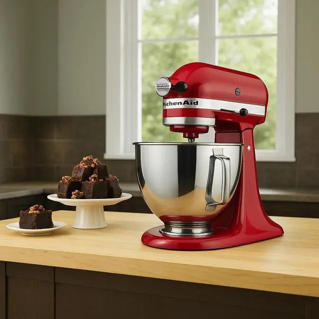 Alt view image 6 of 6 - Kitchen Aid Tilt-Head Stand Mixer 4.5 Quart KSM85PBER, Empire Red