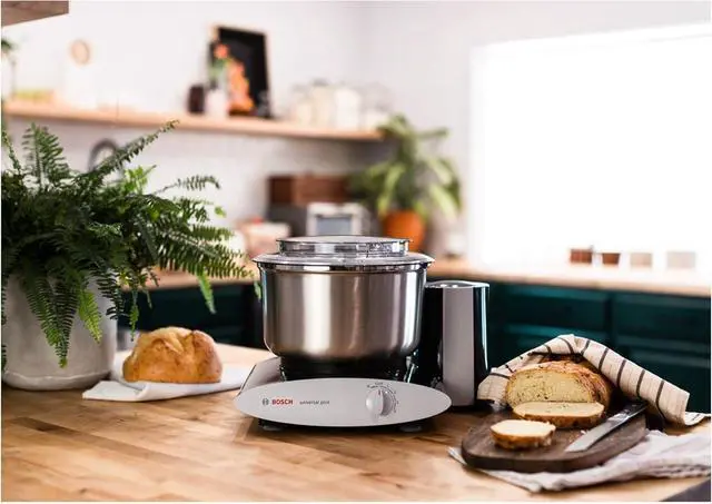 Alt view image 6 of 7 - Bosch Universal Plus Stand Mixer with Stainless Steel Bowl with NutriMill Dough Hook Extender Bundle- Black 500 Watt