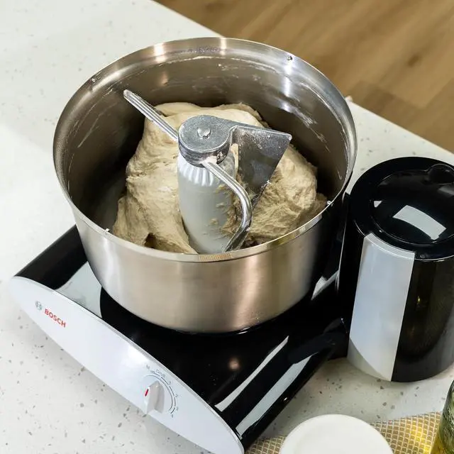 Alt view image 7 of 7 - Bosch Universal Plus Stand Mixer with Stainless Steel Bowl with NutriMill Dough Hook Extender Bundle- Black 500 Watt